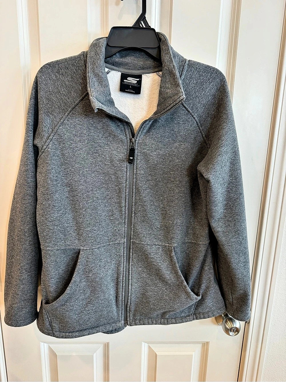 Skechers Women's Gray Full-Zip Jacket Size Large Like New